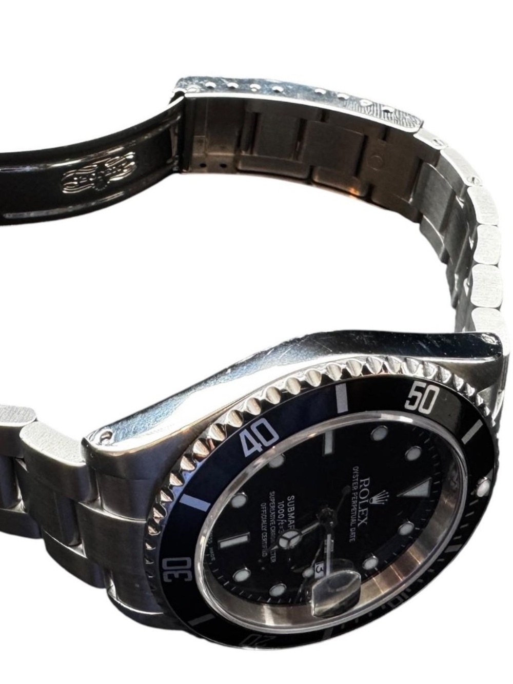 2000 Rolex Submariner Men's Watch 16610 Black Dial Bezel #24693 - Picture 7 of 16